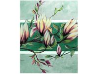 40X50CM SŁODYCZ MAGNOLII ZIELENI OBRAZ