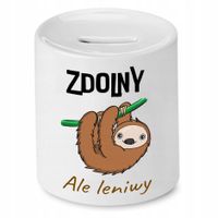 Skarbonka Śmieszna Zabawna Zdolny Ale Leniwy Z Nadrukiem Ze Zdjęciem