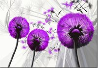 100 70CM OBRAZ PŁÓTNO DMUCHAWCE FIOLECIE PŁÓTNO RAMA