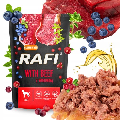 MOKRA KARMA DOLINA NOTECI RAFI ADULT BEZ ZBÓŻ SASZETKA MIX SMAKÓW 24 x 500G na Arena.pl