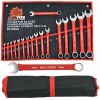 KLUCZE PŁASKIE OCZKOWE 6-32 ZESTAW KLUCZY PŁASKICH W GUMIE KOMPLET