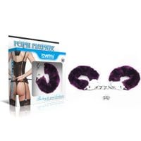 fetish pleasure fluffy handcuffs purple