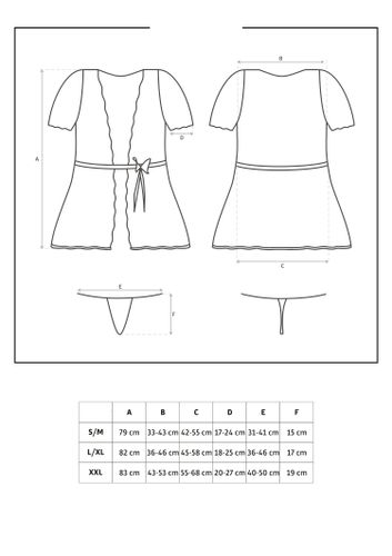 Miamor szlafrok i stringi biały L/XL na Arena.pl