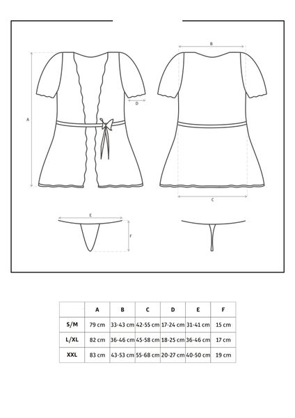 Miamor szlafrok i stringi biały L/XL zdjęcie 5