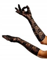 Czarne RĘKAWICZKI Koronkowe Koronka Lata 20 40 20'