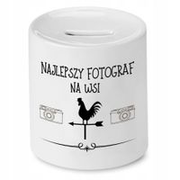 Skarbonka Dla Fotografa Najlepszy Na Wsi Prezent Z Nadrukiem Ze Zdjęciem