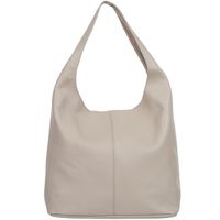 VERA PELLE torebka skórzana worek na ramię z saszetką V517 j.beżowa