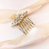 ZŁOTY grzebyk ozdoba do włosów subtelna elegancka KOKONET 4-0161