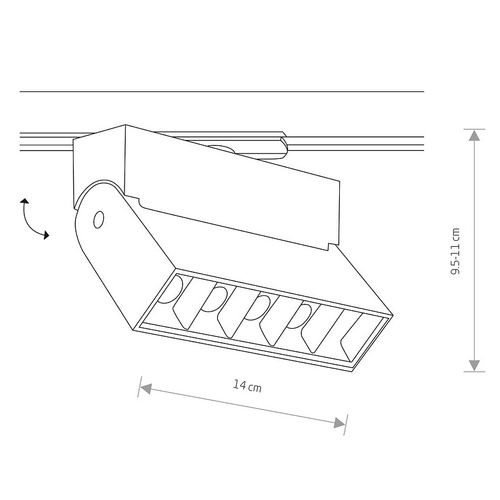 Biały reflektor Profile Focus 7618 LED 9W 3000K do szynoprzewodu na Arena.pl