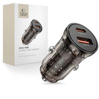Ładowarka samochodowa USB-A USB-C 45 W - czarna