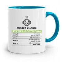 Kubek Błękitny Dla Kucharza Mistrz Kuchni Stawka Z Nadrukiem Ze Zdjęciem