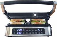 ELEKTRYCZNY GRILL OPIEKACZ ROZKŁADANY WYJMOWANE PŁYTY 2000W PANEL LED LUND