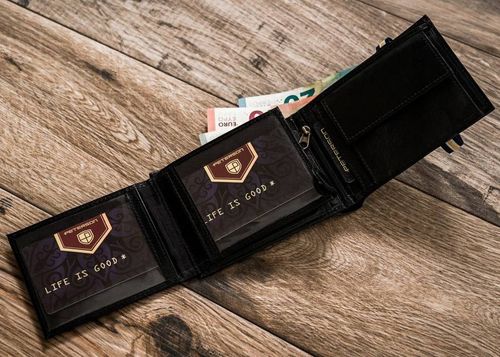 skórzany portfel męski w orientacji poziomej - peterson na Arena.pl