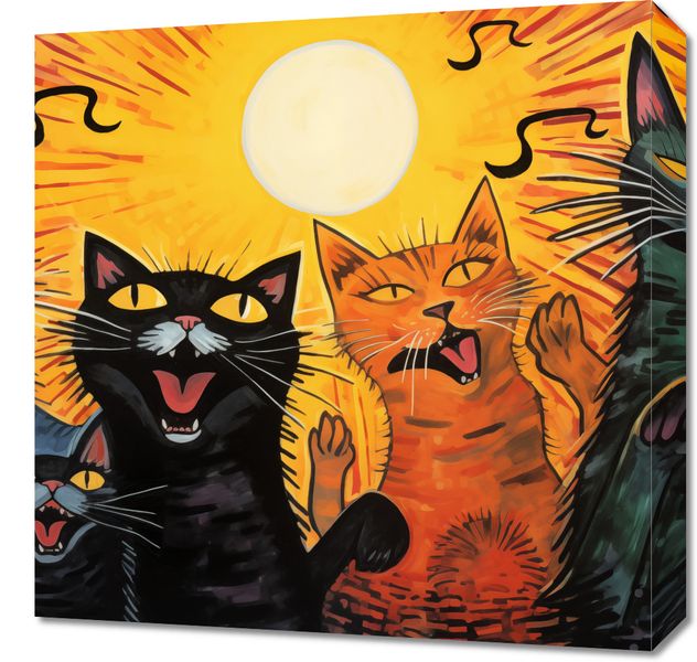 Obraz 50x50cm Kocie Koncertowanie zdjęcie 1