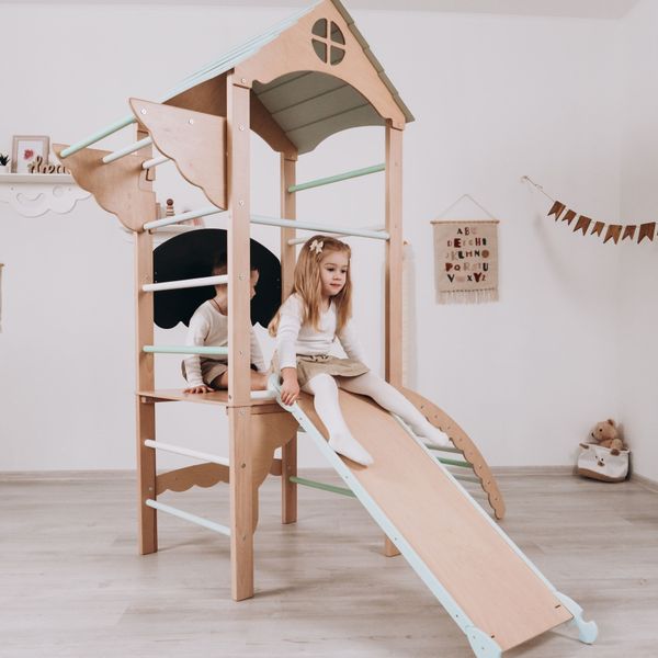 domowy plac zabaw Tower Max - drewno zdjęcie 8