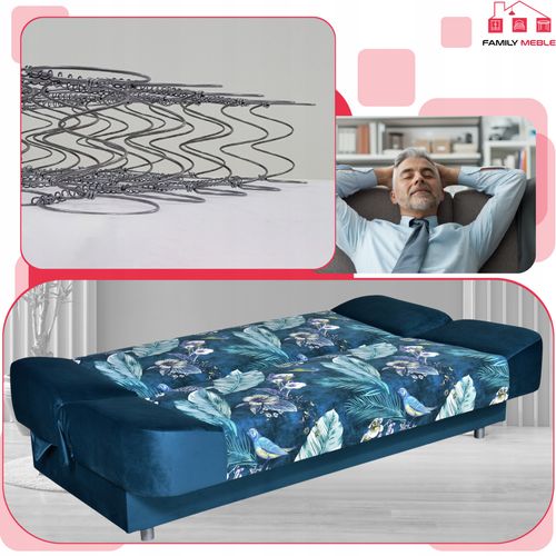 Kanapa sofa Sara Print Duo rozkładana wersalka spania bonell łóżko na Arena.pl