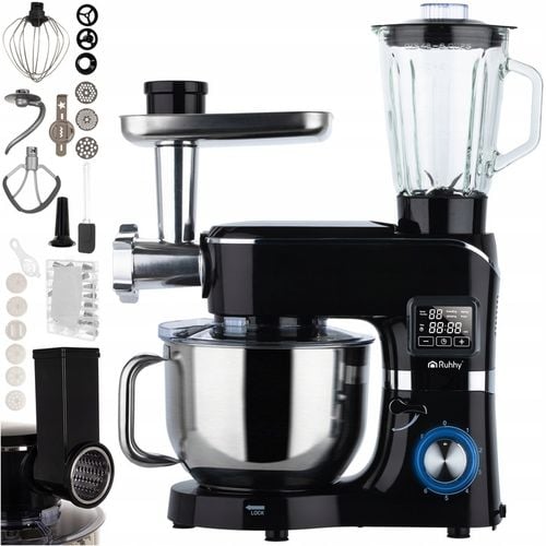 Robot Kuchenny Planetarny z Podgrzewaną Misą 6,2L Wielofunkcyjny + na Arena.pl