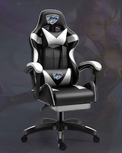 FOTEL gamingowy z MASAŻEM pleców KOMPUTEROWY OBROTOWY dla gracza +podnóżek! na Arena.pl