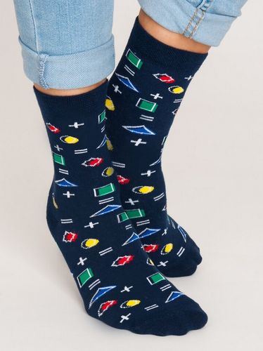 SKARPETY BAWEŁNIANE WZORZYSTE SB001 23-26 wzór - chłopiec na Arena.pl