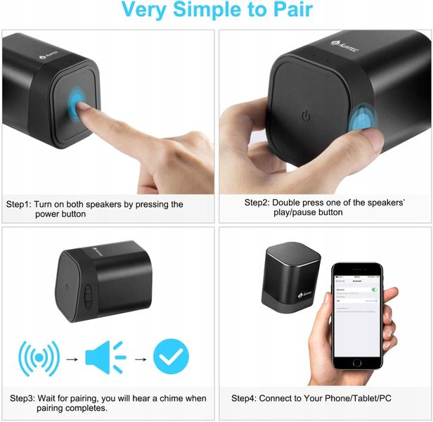 Głośnik przenośny AURTEC Bluetooth, USB Czarny zdjęcie 4