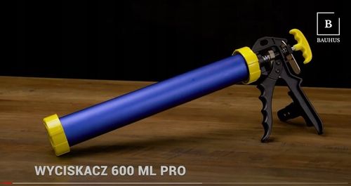 Pistolet wyciskacz do silikonu mas kiełbas 600 ml Mocny Wytrzymały Bauhus na Arena.pl