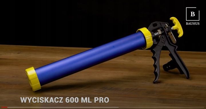 Pistolet wyciskacz do silikonu mas kiełbas 600 ml Mocny Wytrzymały Bauhus zdjęcie 8