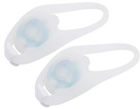 Lampki do roweru silikonowe przód i tył - białe