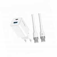 Szybka ładowarka GaN 45W 2 wejścia z długim kablem 2m do Vivo V23 5G