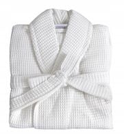 SZLAFROK GOFROWANY WAFEL UNISEX BIAŁY L/XL