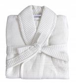 SZLAFROK GOFROWANY WAFEL UNISEX BIAŁY L/XL