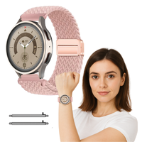 Pasek do Samsung Galaxy Watch 3 45mm różowy pleciony 22mm bransoleta