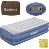 MATERAC DMUCHANY JEDNOOSOBOWY Z POMPKĄ 191x97x46 cm ŁÓŻKO BESTWAY 67628