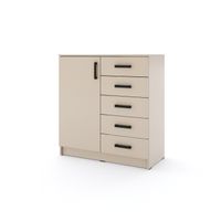 Młodzieżowa komoda Sigma K3 5S 90 cm z szufladami - kaszmir