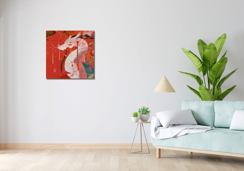 Obraz 60x60cm Orientacyjny Smok zdjęcie 2