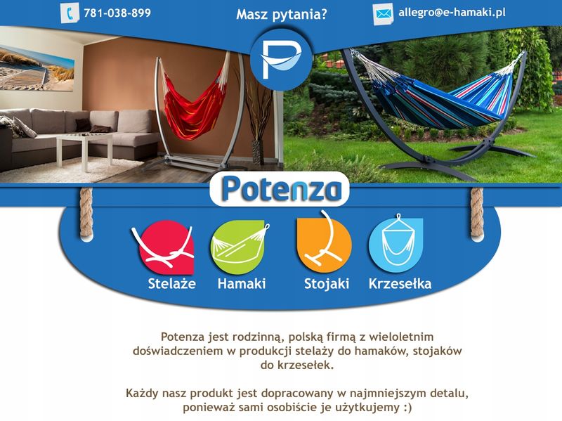 POTENZA Stelaż INDELA do 120kg do hamaka zdjęcie 14