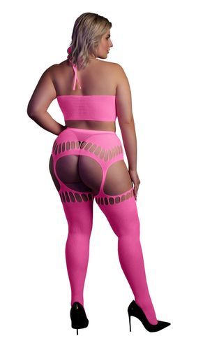 Two Piece With Crop Top And Stockings  Xl/Xxxxl na Arena.pl