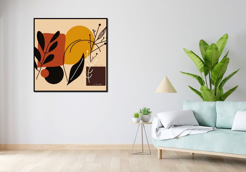 Plakat 100x100cm Ciepłe Kontury zdjęcie 4