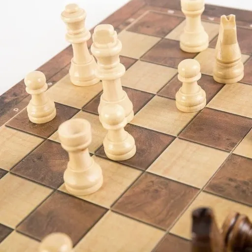 SZACHY i WARCABY drewniane + backgammon 3w1 zdjęcie 3