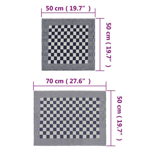 Zestaw 20 ręczników, niebiesko-biały, bawełna na Arena.pl