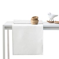 Zestaw obrus + bieżnik plamoodporny GAIA 115x200 + 35x200 Biały AmeliaHome