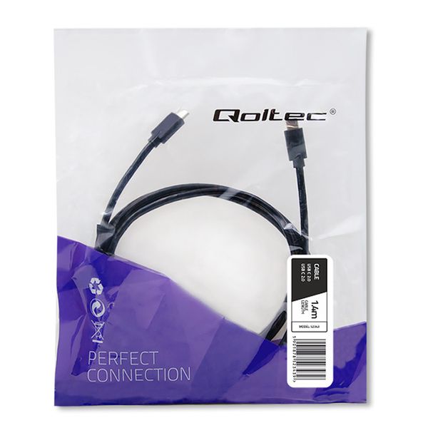 Qoltec Kabel USB 2.0 typ C męski | USB 2.0 typ C męski | 1.4m | Czarny zdjęcie 8