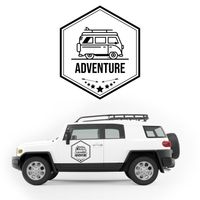 NAKLEJKA NA SAMOCHÓD wodoodporna adventure napis gwiazdki KAMPER auto 50 cm