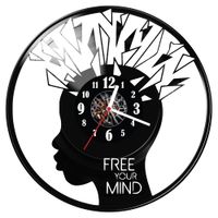 Zegar ścienny z płyty winylowej Free your mind 614.14