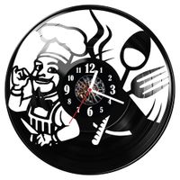 Zegar ścienny z płyty winylowej Szef kuchni 490.14