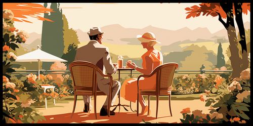 Plakat 91,3x44,5cm Retro Randka na Arena.pl