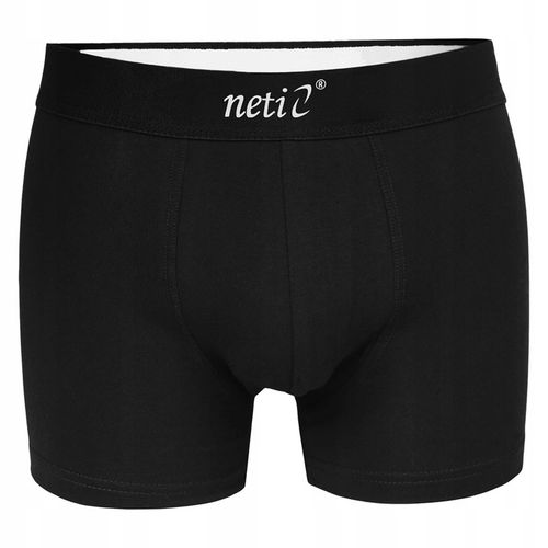 Męskie Bokserki NETi z Szeroką Gumą Bawełniane Dopasowany Krój 4-Pak na Arena.pl