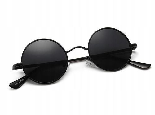 Czarne LENONKI Okulary Przeciwsłoneczne na teleskopach UV400 unisex na Arena.pl