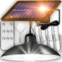 ŻYRANDOL Lampa solarna ZEWNĘTRZNA panel wisząca sufitowa KABEL 2,5M + pilot