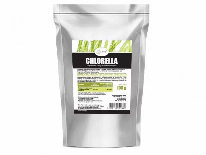 Chlorella Tabletki 250mg (400 Tabletek 100g) zdjęcie 1