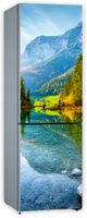 Naklejka samoprzylepna okleina fototapeta na lodówkę jezioro w górach